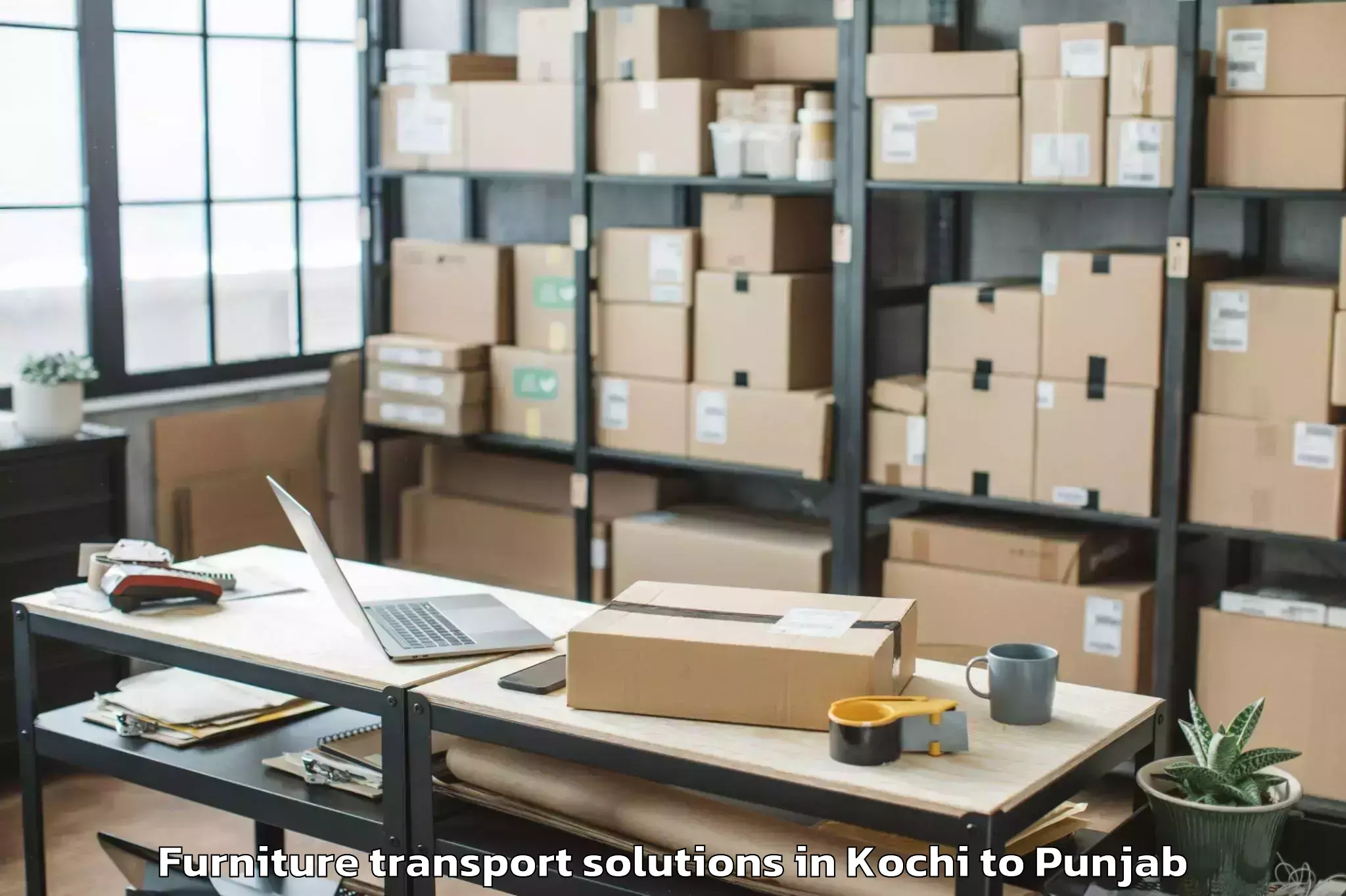 Expert Kochi to Punjab Furniture Transport Solutions